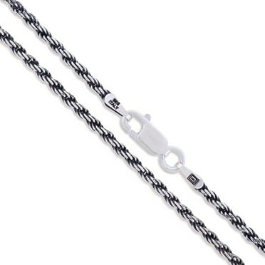 ITALY Sterling Silver Bali POPCORN Chain Necklace-Oxidized-2.8 mm 7"~24" ITALY Sterling Silver Bali POPCORN Chain Necklace-Oxidized-2.8 mm 7"~24"